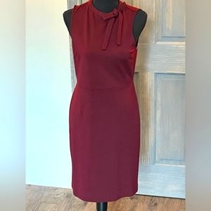 Ann Taylor wine red sleeveless dress